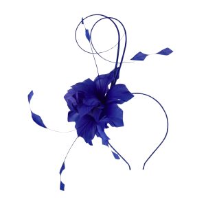 Boardmans “Clover” Royal Blue Feather Fascinator Headband