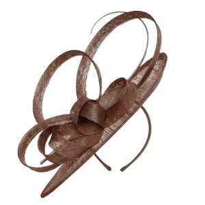Boardmans "Kathleen" Chocolate Sinamay disc fascinator