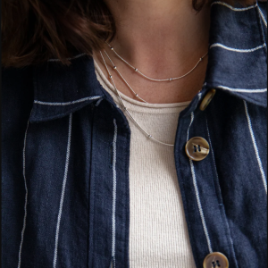 Chalk Kath Stripe Jacket | Navy