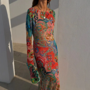 Never Fully Dressed BLUE MARI ARIA MESH DRESS