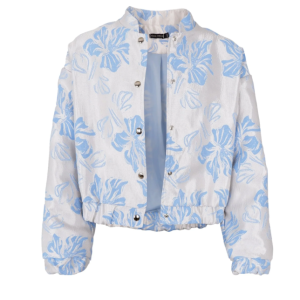 Black Colour Jackline bomber jacket - Lt. Blue