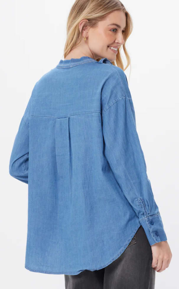 Suzy D DENIM COTTON SHIRT LIGHT DENIM
