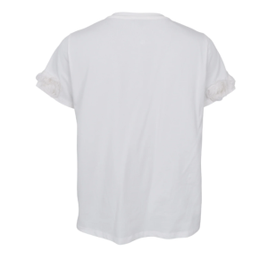 Black Colour flower patch tee - Off White