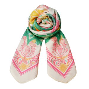 Black Colour Lemon mini scarf - Pink Multi