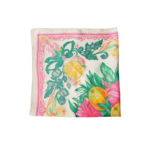 Black Colour Lemon mini scarf - Pink Multi