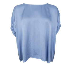 Black Colour Mabel  blouse - Dust Blue