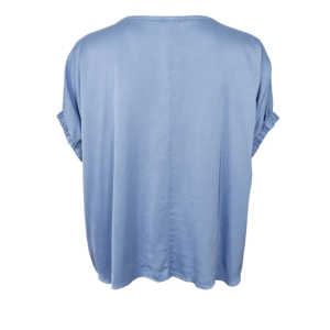 Black Colour Mabel  blouse - Dust Blue