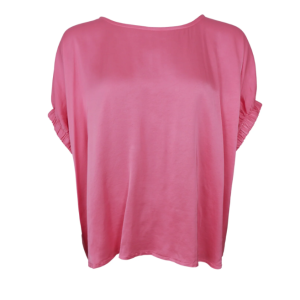 Black Colour Mabel blouse - Warm Pink