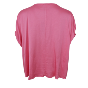 Black Colour Mabel blouse - Warm Pink
