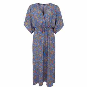 Black Colour Luna Long Dress- Violet Blue