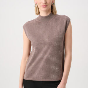 Joseph Ribkoff Knit Sleeveless Pullover with Iron-On Detail