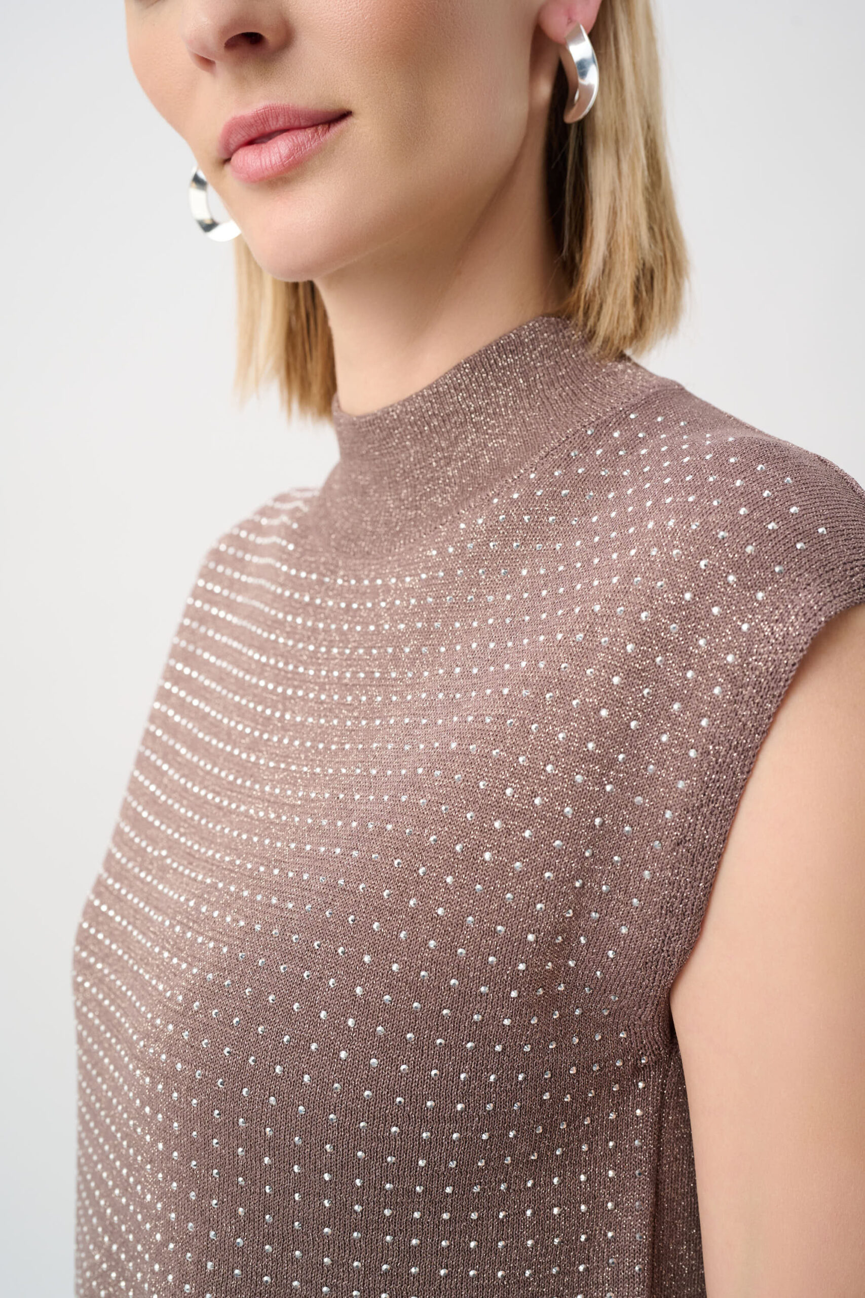 Joseph Ribkoff Knit Sleeveless Pullover with Iron-On Detail