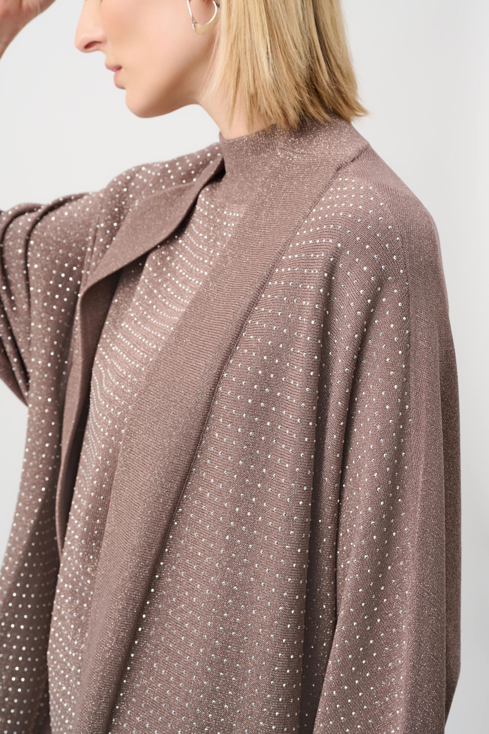 Joseph Ribkoff Sweater Knit Cover-Up with Iron-On Detail