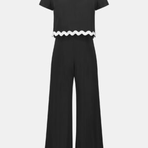 Joseph Ribkoff Silky Knit Culotte Jumpsuit With Contrast Trim