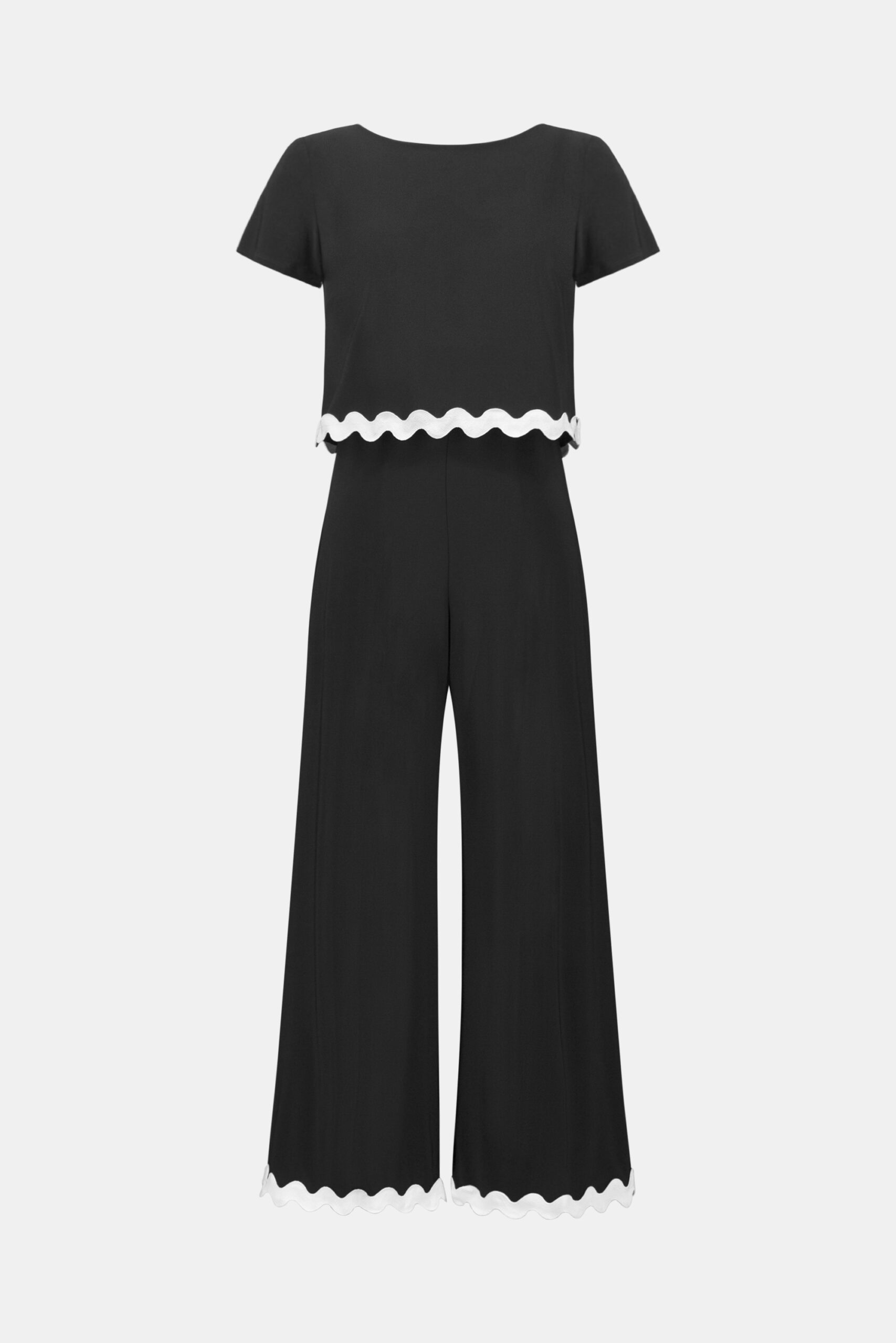 Joseph Ribkoff Silky Knit Culotte Jumpsuit With Contrast Trim