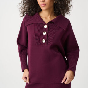Joseph Ribkoff Brushed Viscose And Nylon Shawl-Neck Sweater