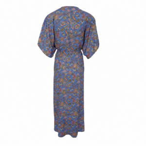 Black Colour Luna Long Dress- Violet Blue