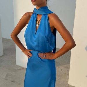 Never Fully Dressed Cobalt Lily Top