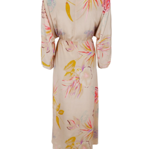 Black Colour Luna V-neck dress L/S - Poppy Rose