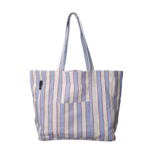 Black Colour Nella  canvas bag - Blue Stripe