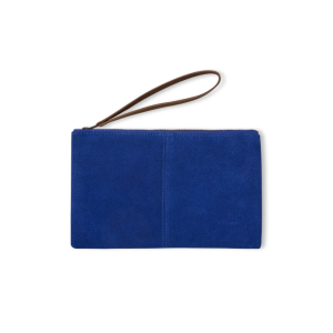 Chalk Kensington Pouch Bag | Suede | Cobalt Blue