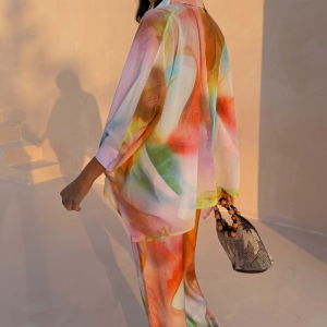 Never Fully Dressed Abstract Cape Shirt