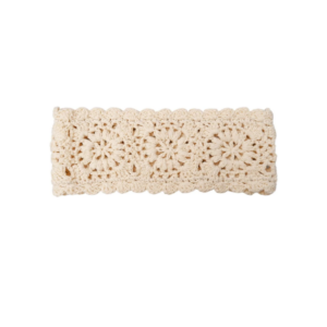 Black Colour Darla Crochet Headband - Natural