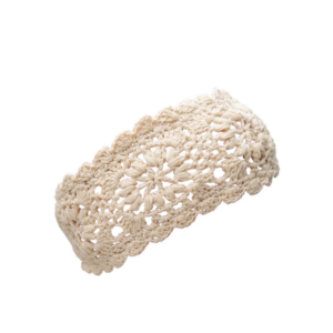 Black Colour Darla Crochet Headband - Natural