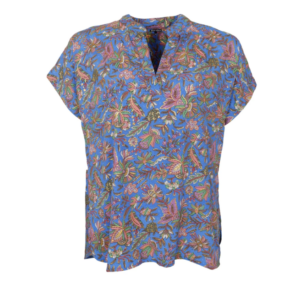 Black Colour Andrea s/s blouse - Violet Blue