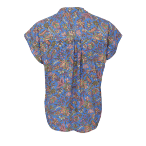 Black Colour Andrea s/s blouse - Violet Blue