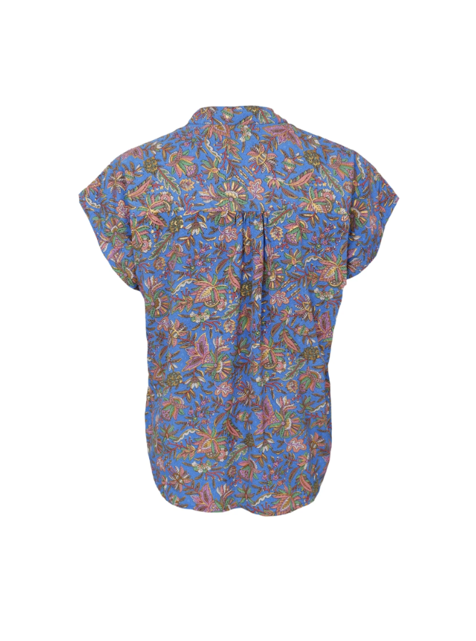 Black Colour Andrea s/s blouse - Violet Blue