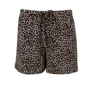 Black Colour Kelly Shorts - Leopard