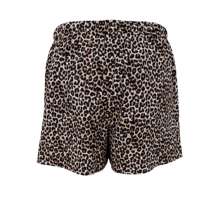 Black Colour Kelly Shorts - Leopard