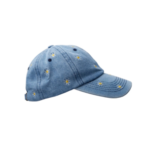 Black Colour Idun Denim Cap - Blue Denim