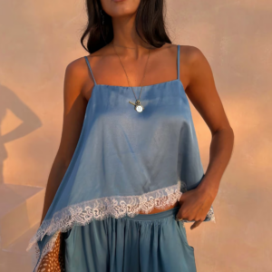 Never Fully Dressed Blue Lace Swing Cami