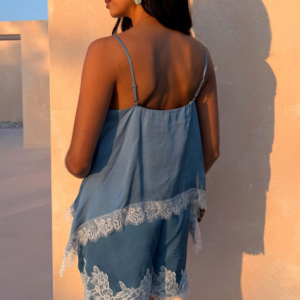 Never Fully Dressed Blue Lace Swing Cami