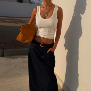 Never Fully Dressed White Scoop Neck Rib Tank