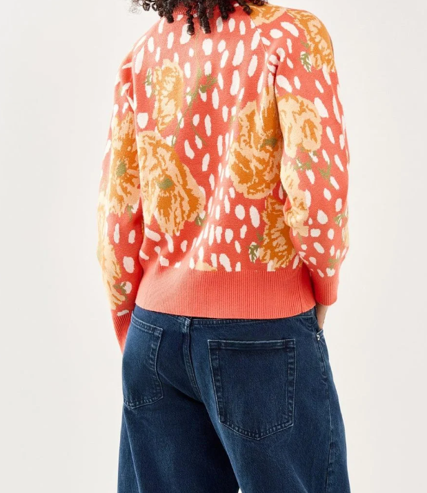 Never Fully Dressed Coral Poppy Cardigan