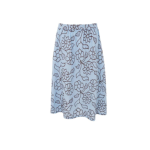 Black Colour Marriot Skirt -  Light Blue
