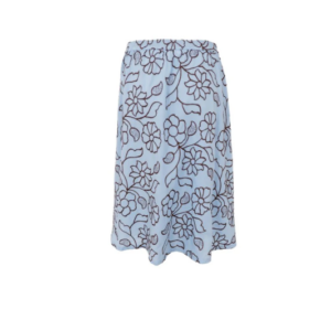 Black Colour Marriot Skirt -  Light Blue
