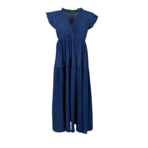 Black Colour Clarice Denim Dress - Denim Blue