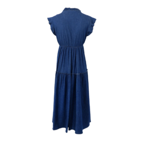 Black Colour Clarice Denim Dress - Denim Blue