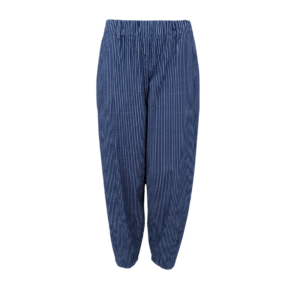 Black Colour Ally Barrel Pant - Navy