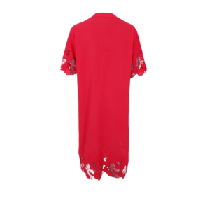 Black Colour Long Dress - Red
