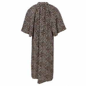 Black Colour Kelly Dress- Leopard