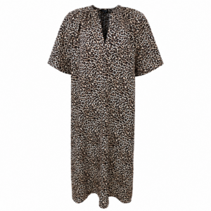 Black Colour Kelly Dress- Leopard