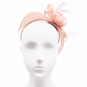 Failsworth Blush Metallic Sinamay Fascinator headband
