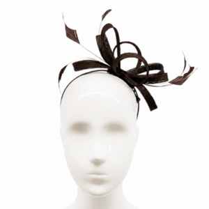 Failsworth Chocolate Structured Sinamay Fascinator headband