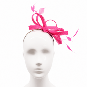 Failsworth Fuchsia Sculpted Sinamay Fascinator headband