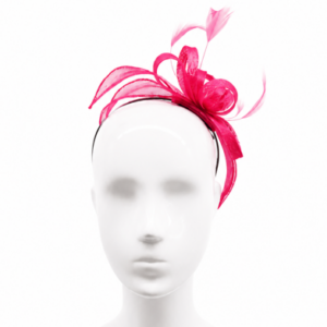 Failsworth Hot Pink Sinamay Fascinator headband